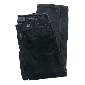 The limited ankle length black velvet pants